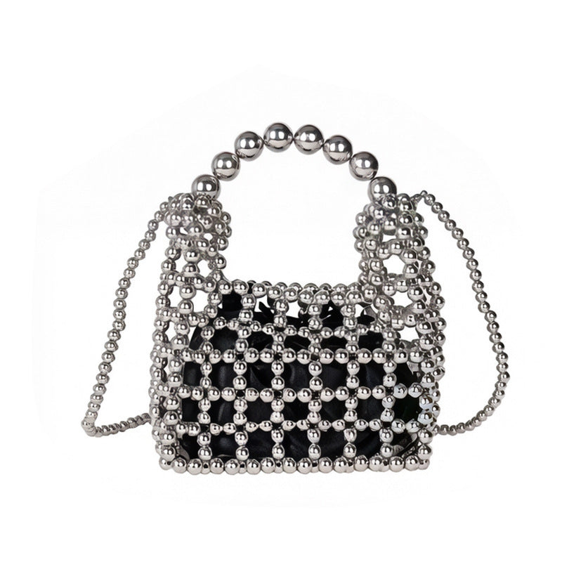 Damen elegante Perlenhandtasche mit strukturiertem Design Nord Taschen