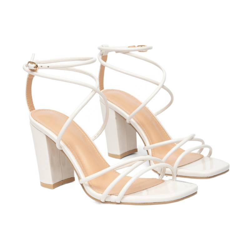Damen elegante Riemchen-Sandaletten mit stilvollem Blockabsatz und verstellbarem Riemen Nord Taschen