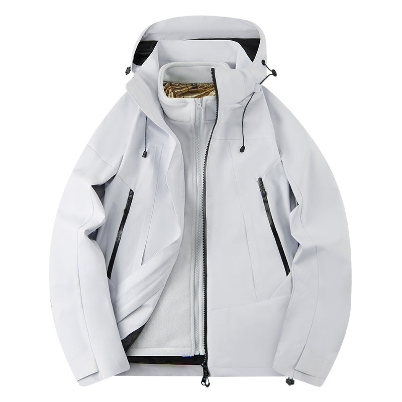Herren zweilagige Softshell‑Outdoorjacke mit herausnehmbarem Fleece‑Innenlayer, wind‑ und wasserabweisend Nord Taschen