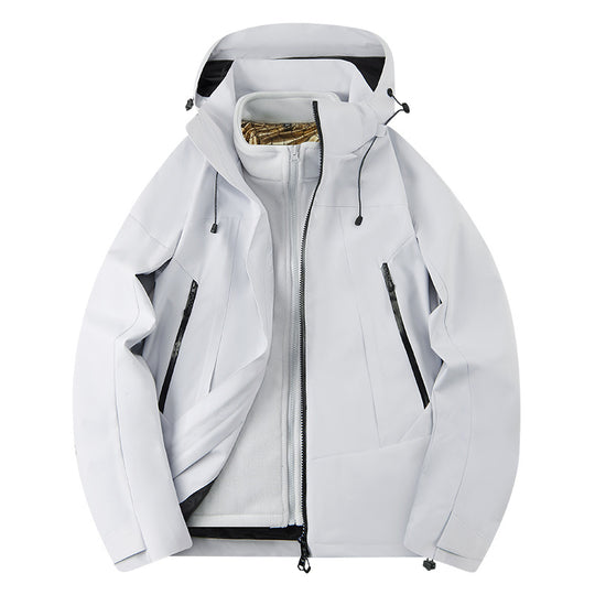 Herren zweilagige Softshell‑Outdoorjacke mit herausnehmbarem Fleece‑Innenlayer, wind‑ und wasserabweisend Nord Taschen