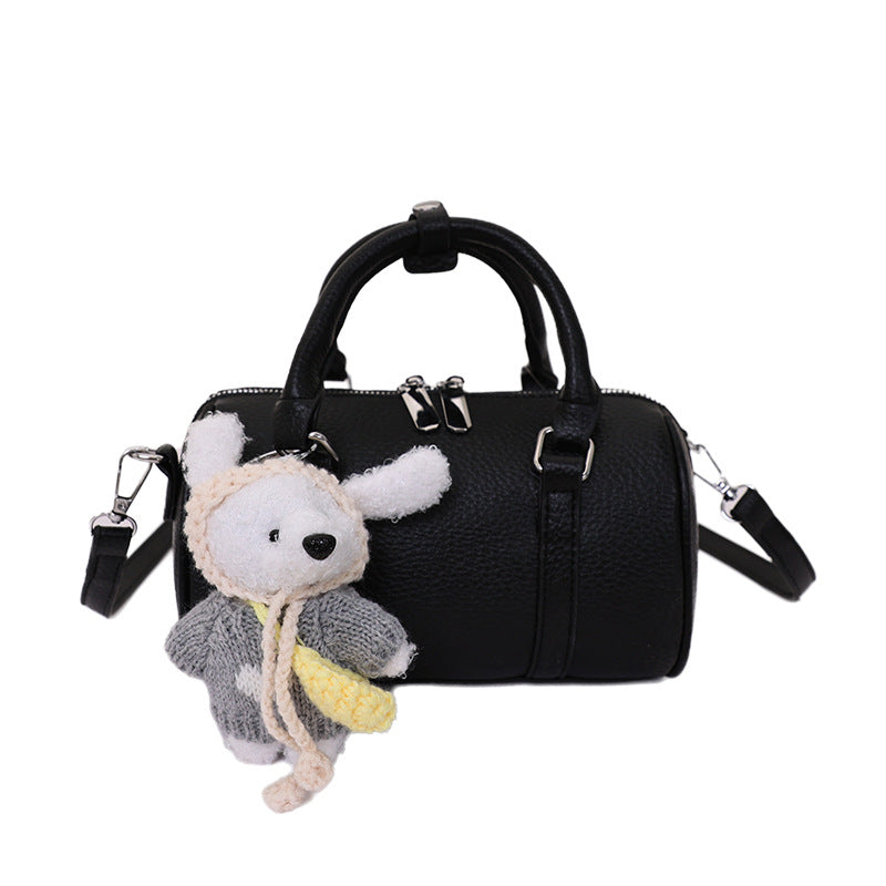 Damen modische Handtasche mit süßem Plüschanhänger Nord Taschen