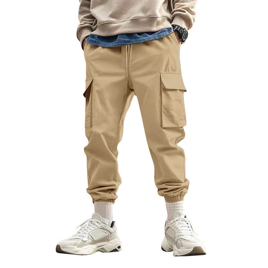Herren Tapered Cargo-Jogginghose mit Kordelzug, aufgesetzten Klappentaschen und elastischen Bündchen Nord Taschen
