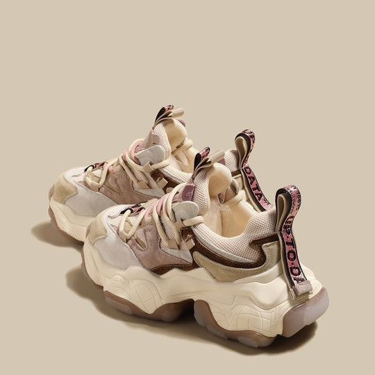Damen Sportliche Chunky Sneakers mit atmungsaktiver Mesh-Oberfläche und robustem Sohlenprofil