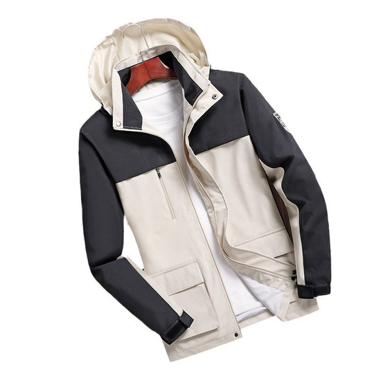 Herren Trendige Outdoor-Jacke mit abnehmbarer Kapuze Nord Taschen
