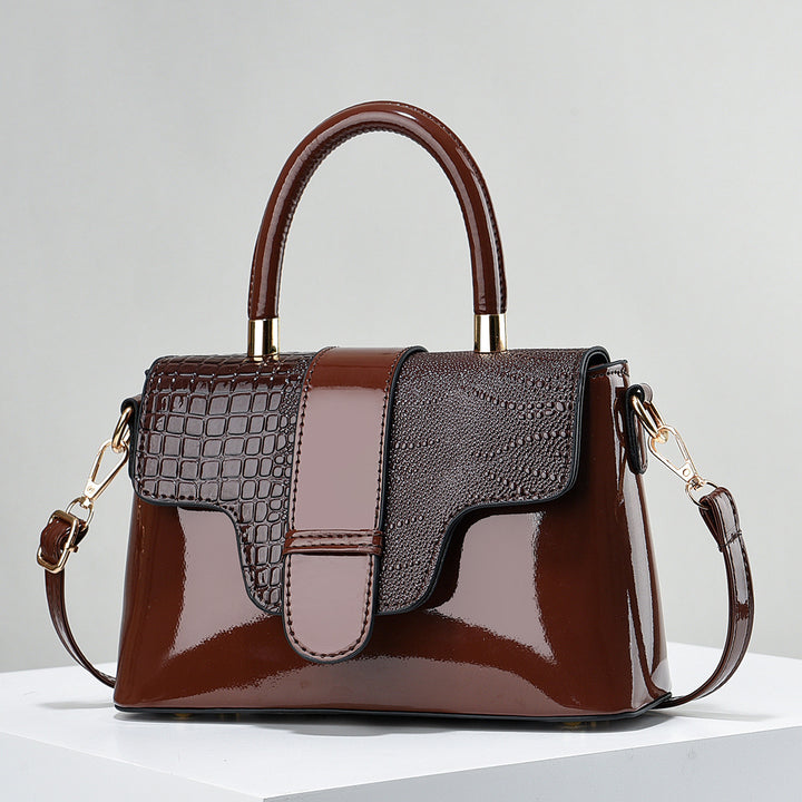 Damen Handtasche im raffinierten Krokodil-Look mit abnehmbarem Schultergurt Nord Taschen