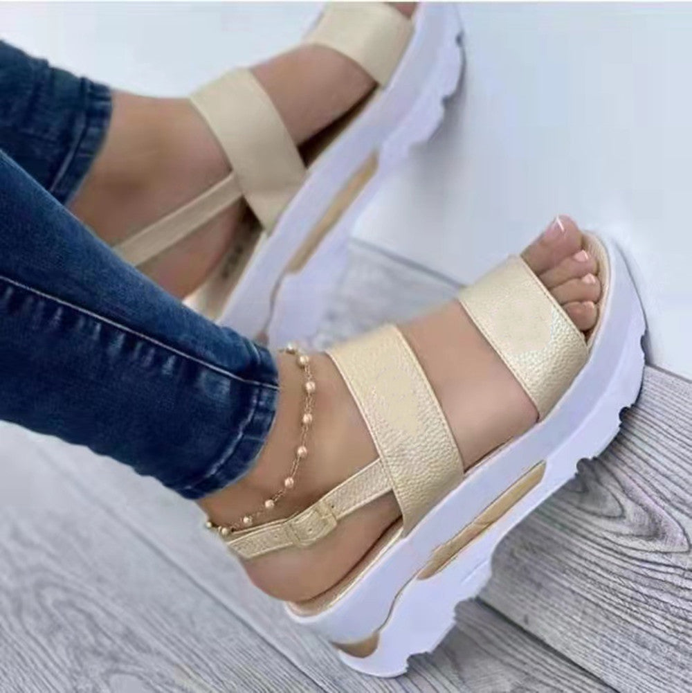 Damen Wedge-Sandalen mit komfortablem Fußbett und verstellbarem Riemendesign Nord Taschen