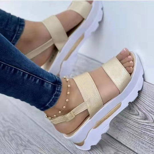 Damen Wedge-Sandalen mit komfortablem Fußbett und verstellbarem Riemendesign Nord Taschen