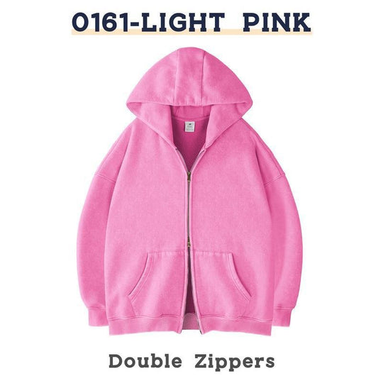 Unisex Oversized Kapuzenjacke mit Doppelreißverschluss und Kängurutaschen Nord Taschen