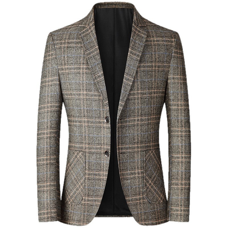 Herren Tailliertes Glencheck-Sakko im Slim-Fit mit aufgesetzten Taschen Nord Taschen