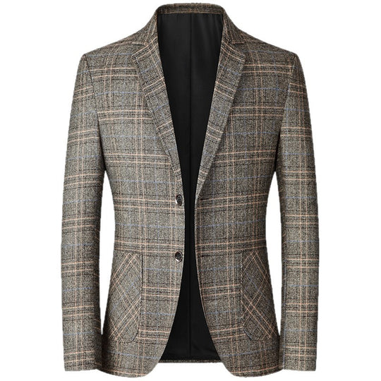 Herren Tailliertes Glencheck-Sakko im Slim-Fit mit aufgesetzten Taschen Nord Taschen