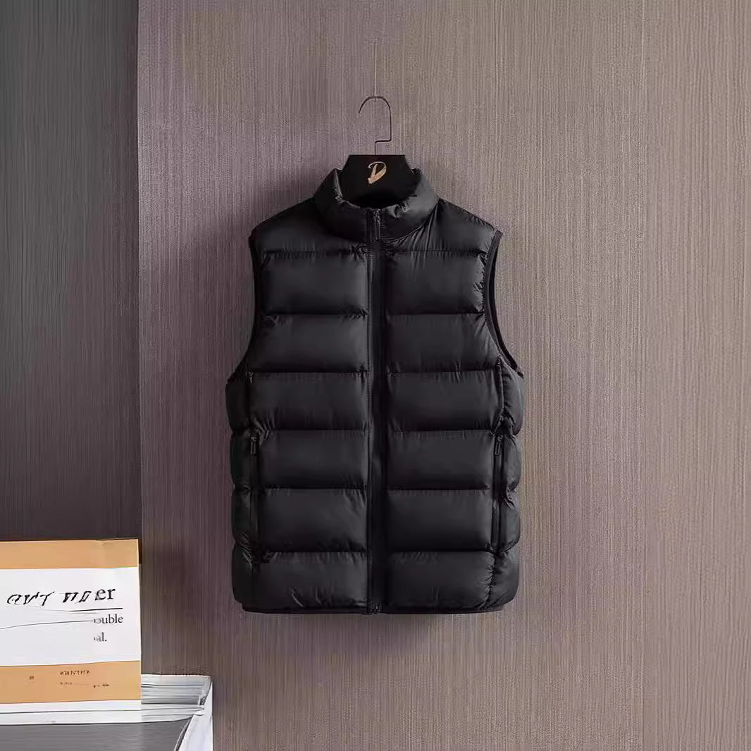 Herren Slim-Fit ultraleichte Stepp-Thermoweste mit hochschließendem Kragen und wasserabweisenden Reißverschlüssen Nord Taschen