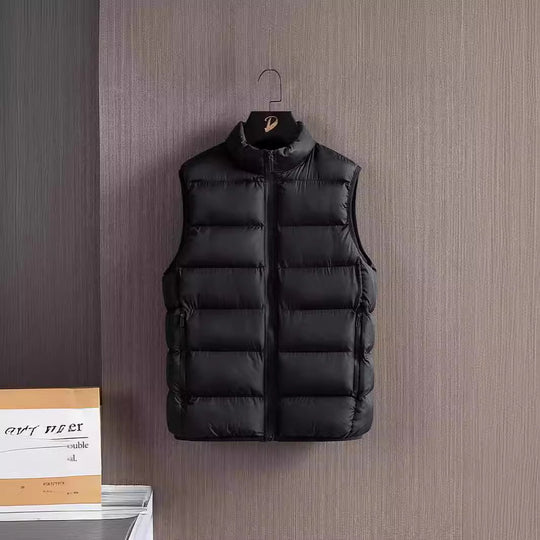 Herren Slim-Fit ultraleichte Stepp-Thermoweste mit hochschließendem Kragen und wasserabweisenden Reißverschlüssen Nord Taschen