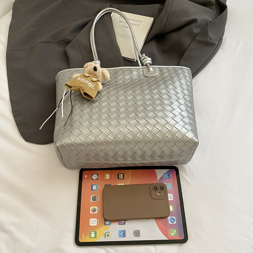 Damen elegante Korbtasche mit abnehmbarem Schlüsselanhänger Nord Taschen