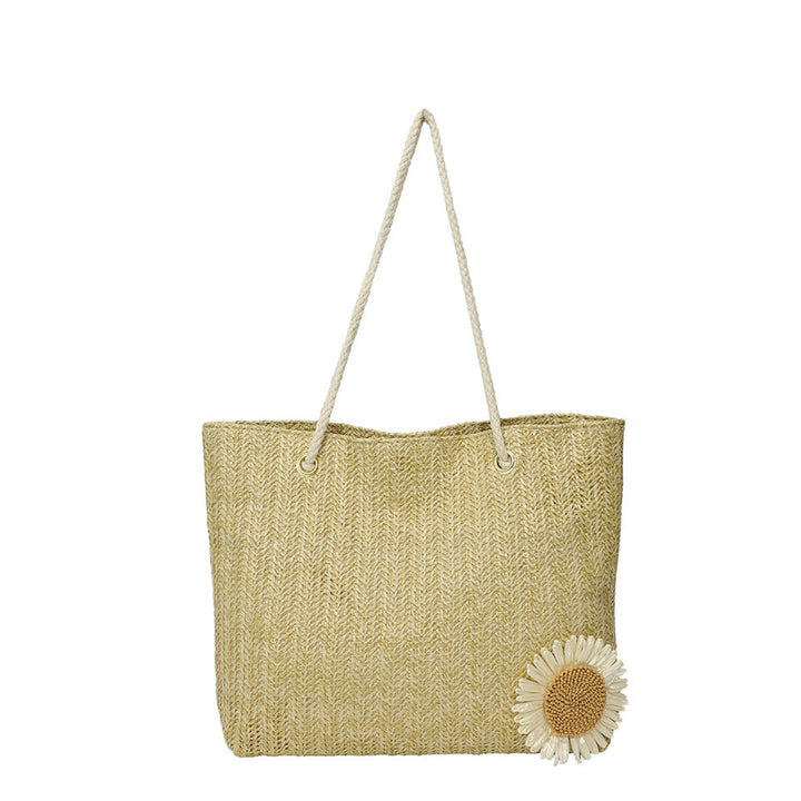 Damen Strandtasche mit floralen Akzenten Nord Taschen