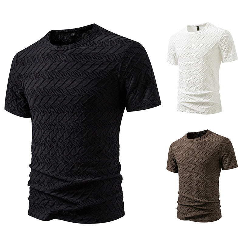 Herren Strukturiertes Kurzarmshirt mit modernem Design