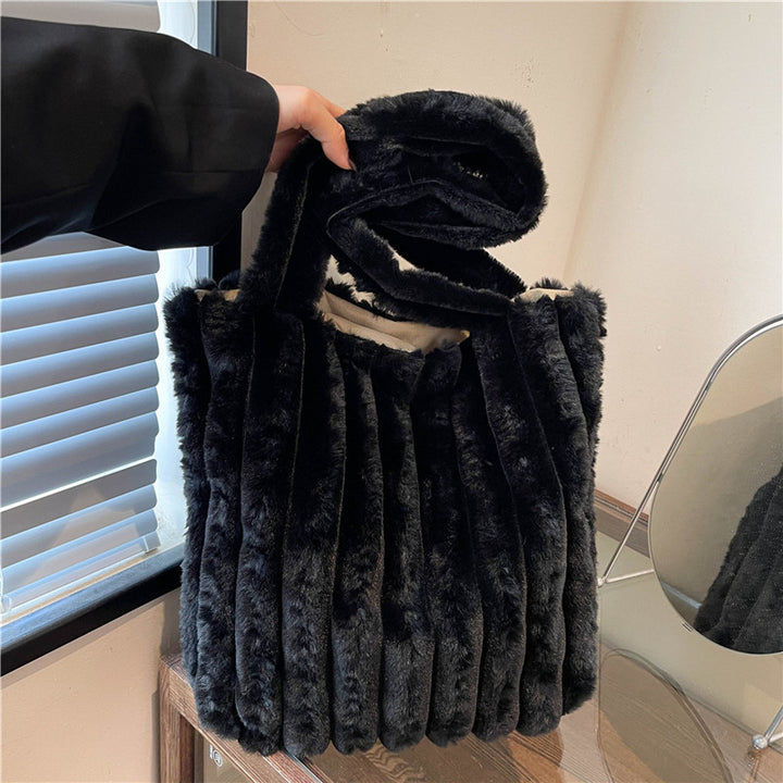 Damen elegante Umhängetasche mit luxuriösem Plüsch-Design Nord Taschen
