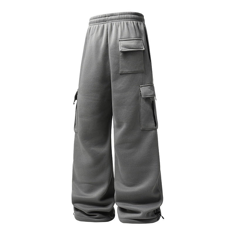 Herren Weite Cargo-Jogginghose mit Thermofleece, Tunnelzugbund & verstellbaren Beinabschlüssen Nord Taschen