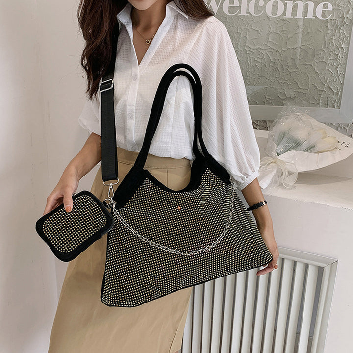Damen modische Handtasche mit funkelnden Strassdetails Nord Taschen