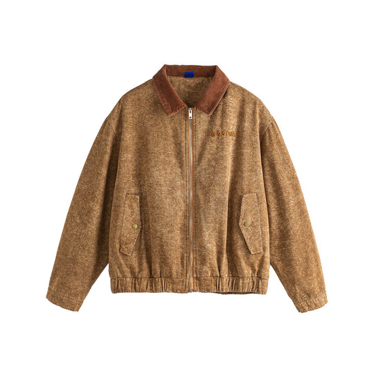 Unisex Boxy-Canvas-Blousonjacke mit Cordkragen und Utility-Pattentaschen Nord Taschen