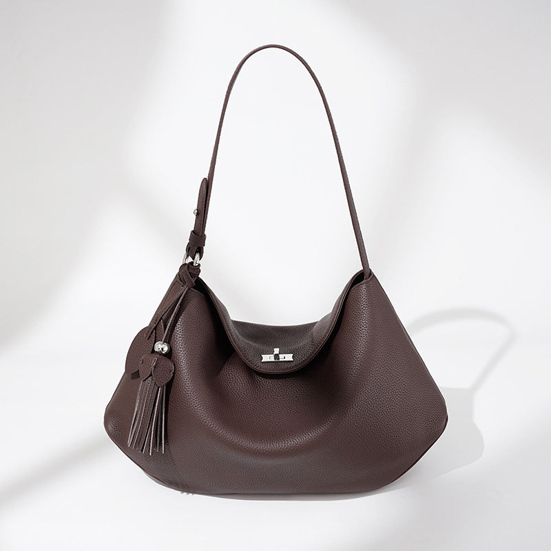 Damen lässige Ledertasche mit asymmetrischem Design Nord Taschen