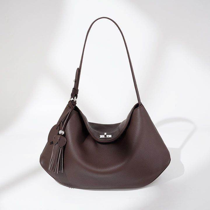 Damen lässige Ledertasche mit asymmetrischem Design Nord Taschen