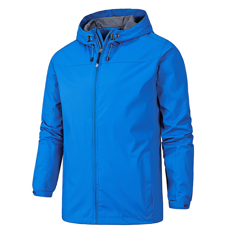 Herren Ultraleichte packbare Regenjacke mit Kapuze und verdecktem Reißverschluss Nord Taschen