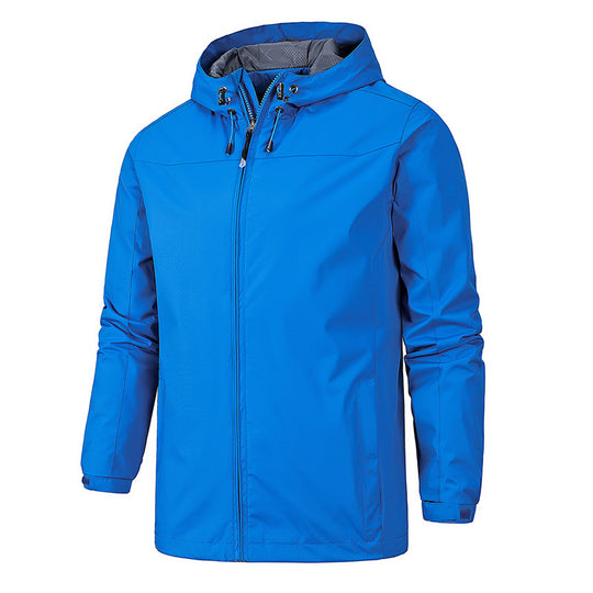 Herren Ultraleichte packbare Regenjacke mit Kapuze und verdecktem Reißverschluss Nord Taschen