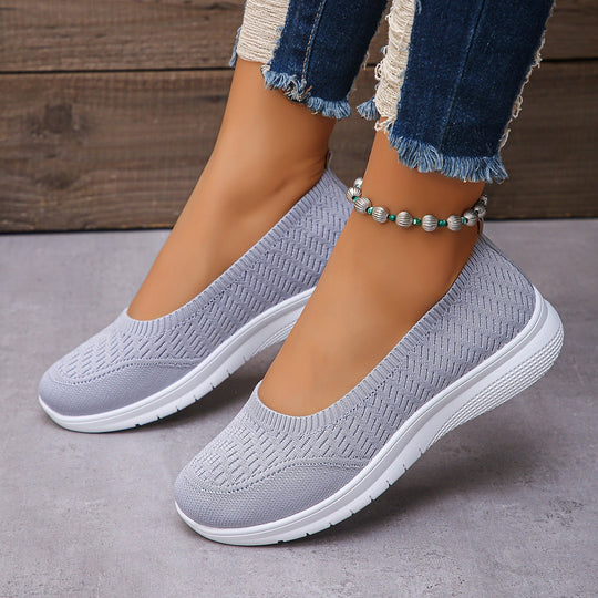 Damen Slip-On Freizeitschuhe mit atmungsaktivem Obermaterial