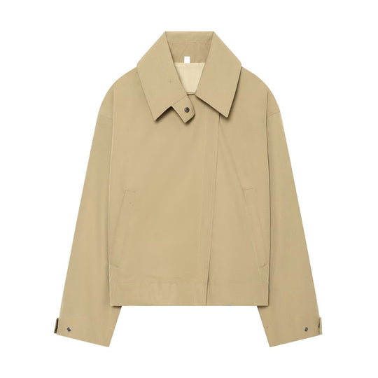 Damen Kurzjacke mit Oversize-Kragen und verstellbaren Manschetten Nord Taschen