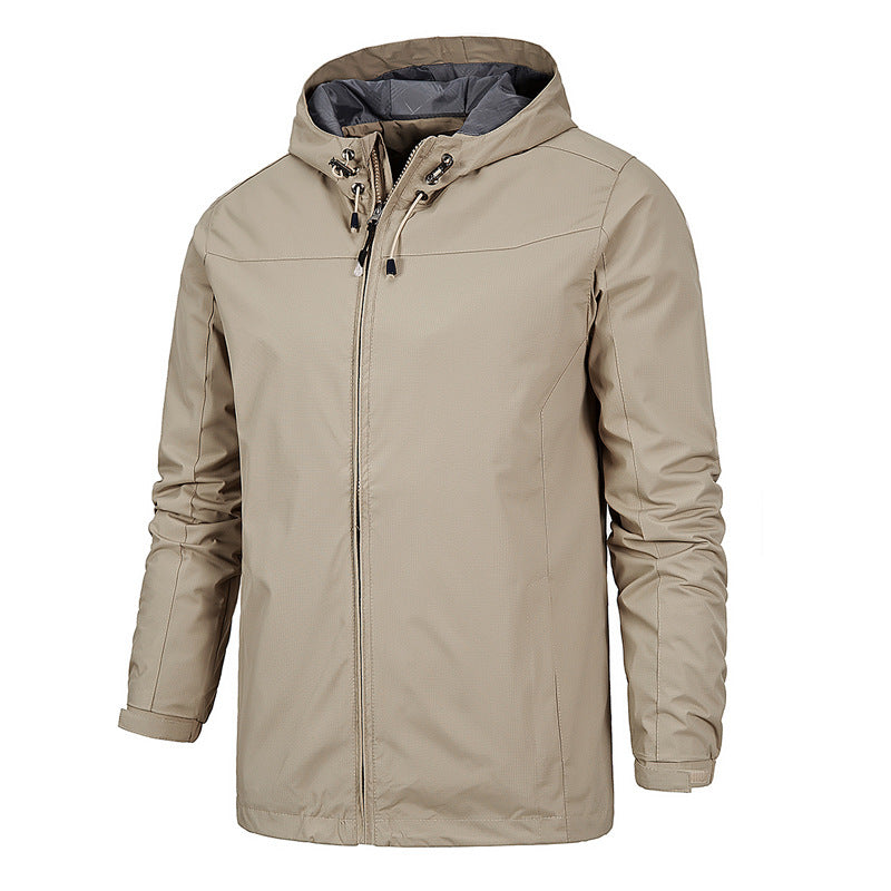 Herren Ultraleichte packbare Regenjacke mit Kapuze und verdecktem Reißverschluss Nord Taschen
