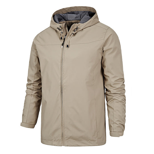 Herren Ultraleichte packbare Regenjacke mit Kapuze und verdecktem Reißverschluss Nord Taschen