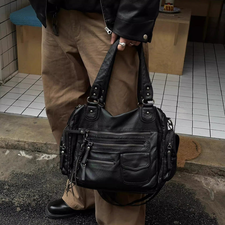 Damen Henkeltasche mit praktischem Fächerdesign und komfortablem Schulterriemen Nord Taschen