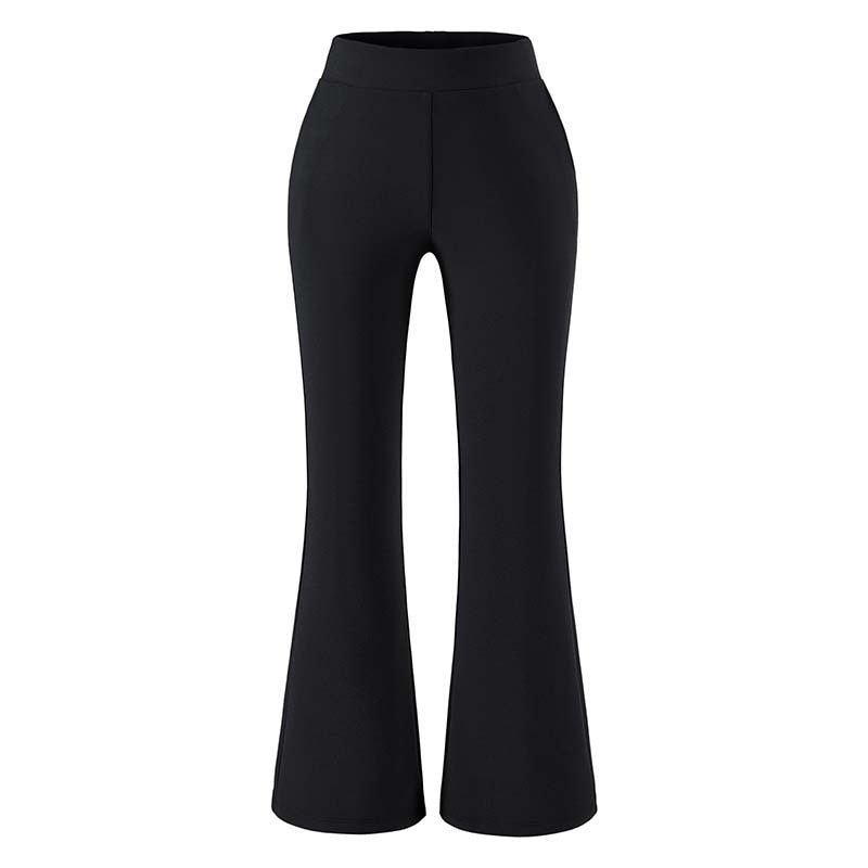 Damen Hochtaillierte Stretch-Schlaghose mit weitem ausgestelltem Saum Nord Taschen