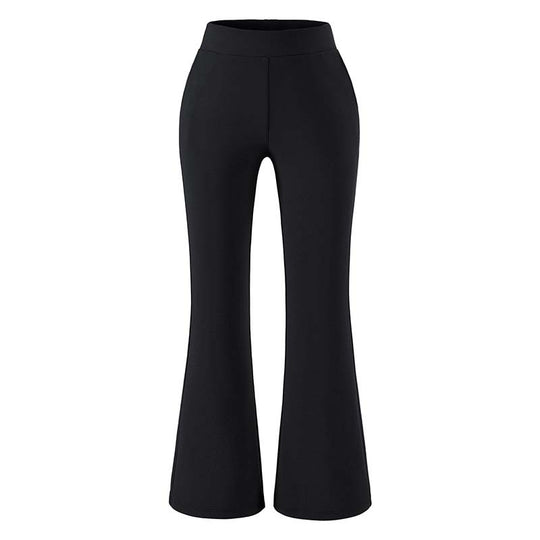 Damen Hochtaillierte Stretch-Schlaghose mit weitem ausgestelltem Saum Nord Taschen