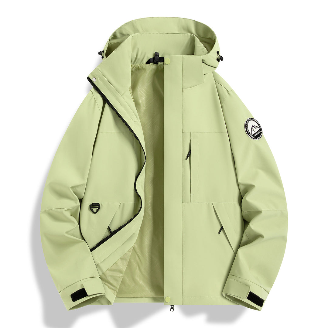 Damen Wasserfeste technische Kapuzenjacke mit verschweißten Nähten und verstellbaren Bündchen Nord Taschen