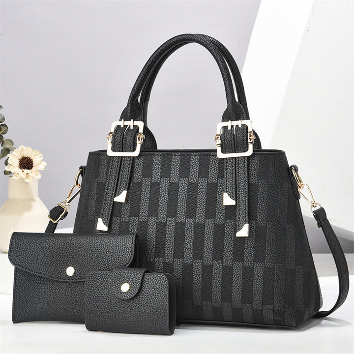 Damen Designer-Handtasche mit strukturiertem Obermaterial und abnehmbaren Mini-Accessoires Nord Taschen