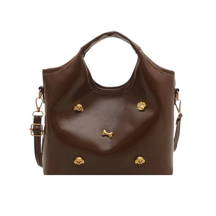 Damen Modische Handtasche mit goldenen Details Nord Taschen