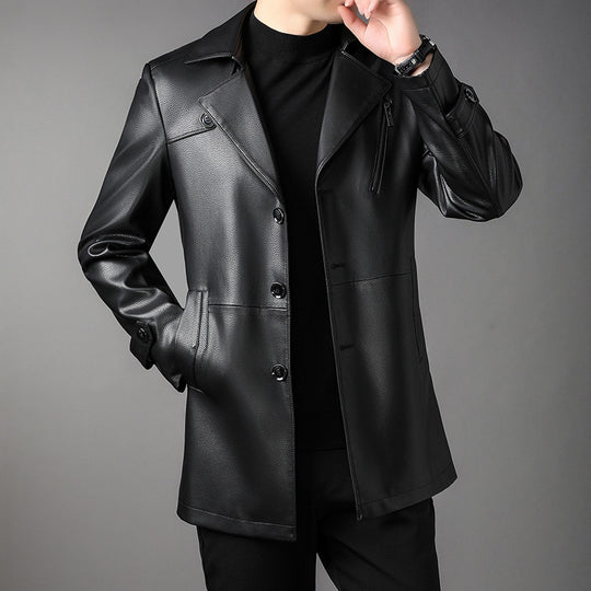 Herren Modische Kunstlederjacke Nord Taschen