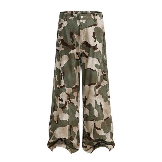 Damen weite Cargo‑Culotte‑Hose im Loose‑Fit mit Knie‑Patch und elastischem Bund Nord Taschen