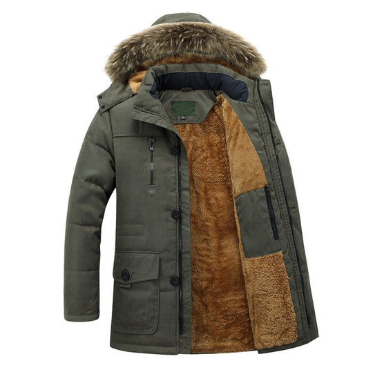 Herren Thermoisolierter Winterparka mit Teddyfutter und Kunstfellkapuze Nord Taschen