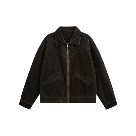 Herren Kastige Cord-Blousonjacke mit Metallreißverschluss, Hemdkragen und schrägen Eingrifftaschen Nord Taschen
