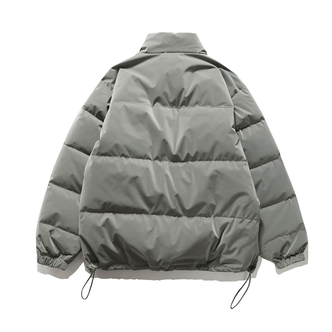 Unisex Kurzer Oversize Stepp-Puffer mit hohem Stehkragen und Kordelzug Nord Taschen