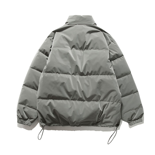 Unisex Kurzer Oversize Stepp-Puffer mit hohem Stehkragen und Kordelzug Nord Taschen