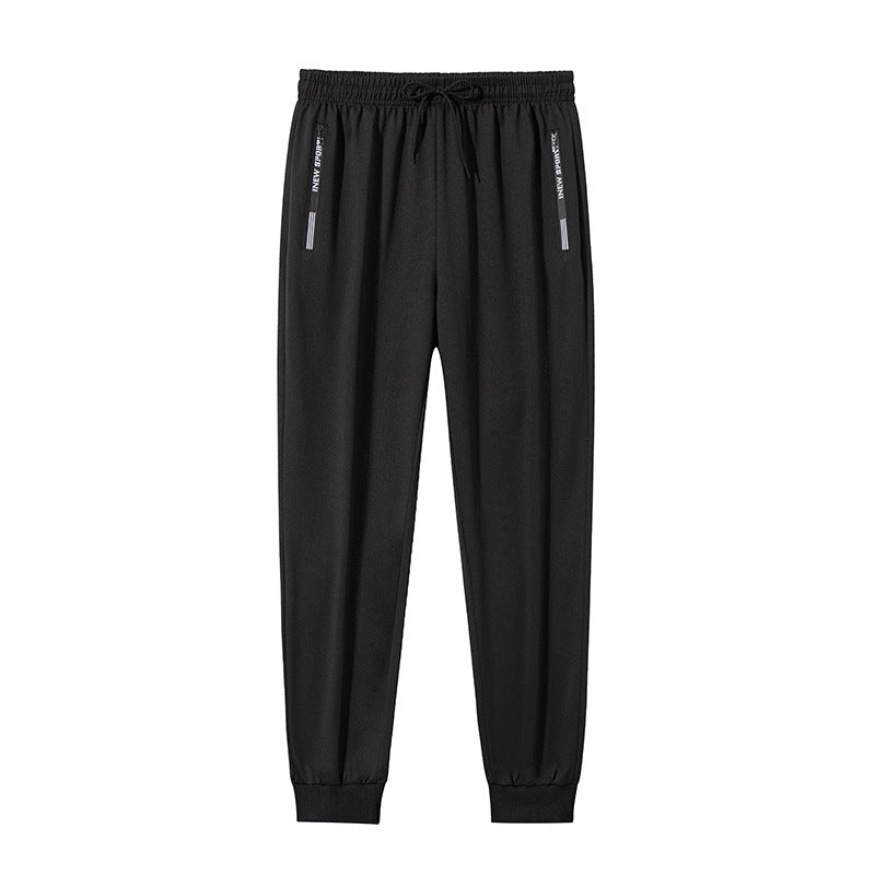 Herren Sportliche Funktions-Trainingshose mit elastischem Tunnelzug, Reißverschlusstaschen & schmal zulaufendem Bein Nord Taschen