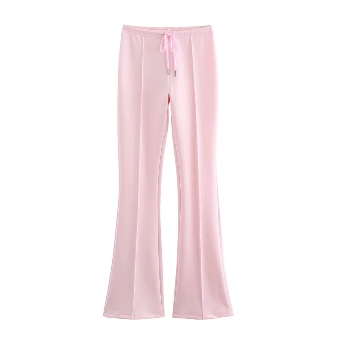 Damen 20+ zweiteiliges Joggingset mit Kapuzen‑Cropped‑Zipjacke und ausgestellter High‑Waist‑Palazzohose Nord Taschen