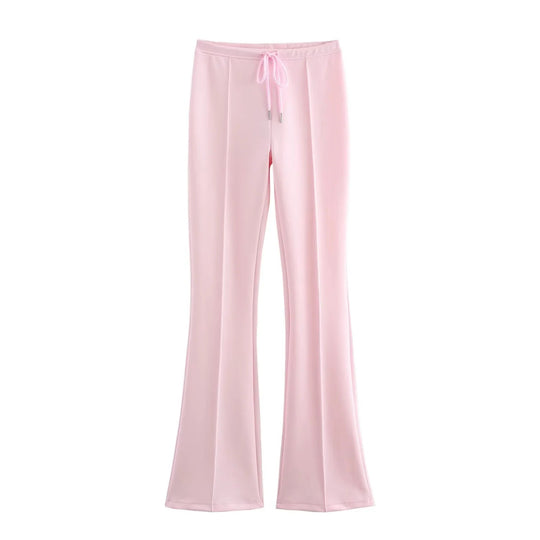 Damen 20+ zweiteiliges Joggingset mit Kapuzen‑Cropped‑Zipjacke und ausgestellter High‑Waist‑Palazzohose Nord Taschen