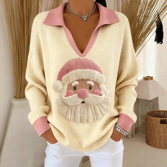 Damen Verspielter Pullover mit Weihnachtsmotiv Nord Taschen