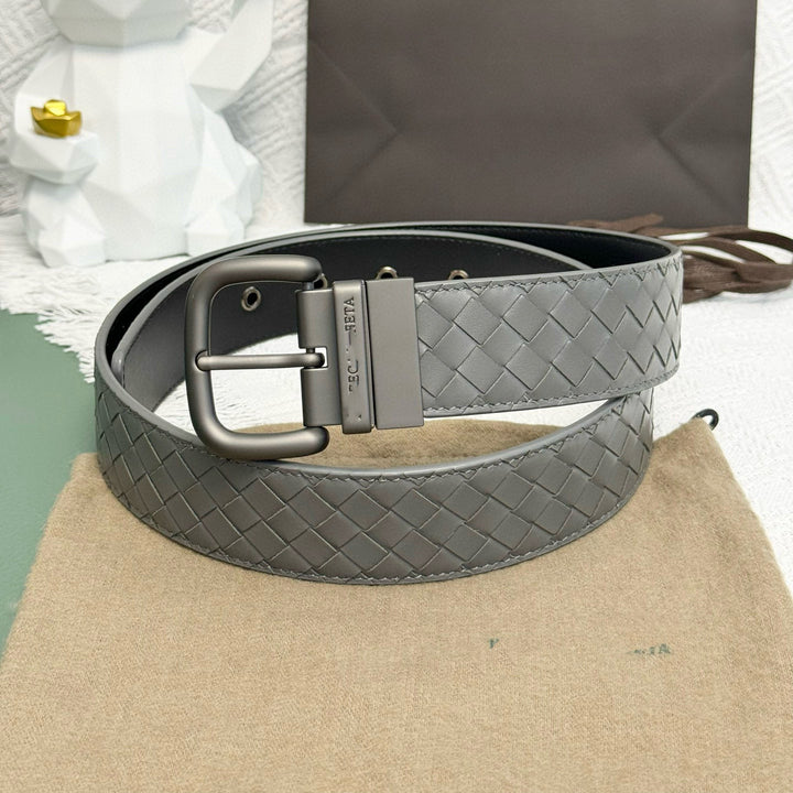 Damen geflochtener Ledergürtel mit eleganter Schnalle Nord Taschen