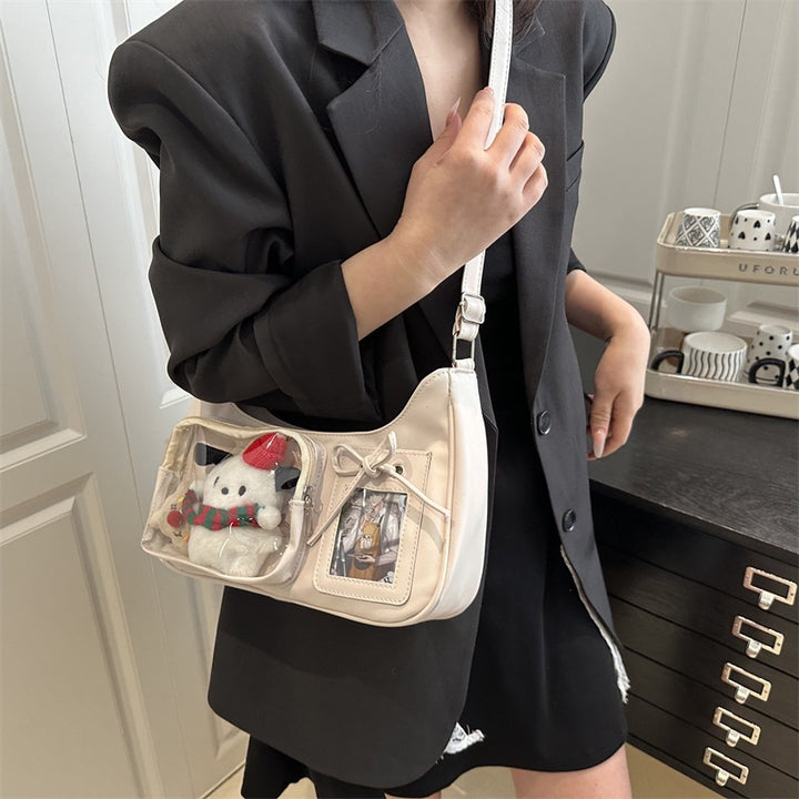 Damenhandtasche mit transparentem Fach von Nord Taschen