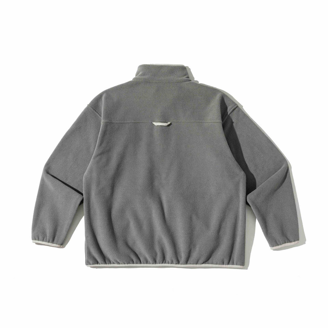 Unisex Fleece-Pullover mit halbhohem Reißverschluss, Kängurutasche und Collegestyle-Stick Nord Taschen
